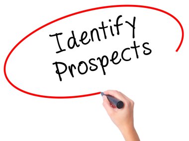 Kadın el tanımlamak umutları ile siyah kalemi visua üzerinde yazma.