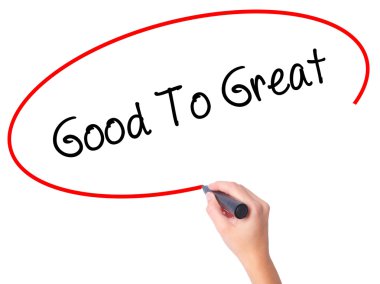 Kadın el iyi için büyük siyah kalemi ile görsel scr yazma