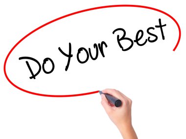 Kadın el yapmak Your en iyi siyah kalemi ile görsel scre yazma