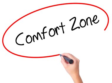 Kadın el konfor bölgesi ile siyah kalemi görsel scre yazma.