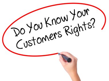 Kadın el yazma müşteriler haklarınızı biliyor musun? siyah ile