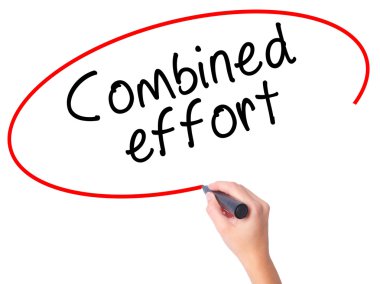 Kadın el kombine çaba ile siyah kalemi görsel s yazma.