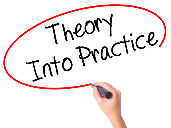 Женщины, пишущие "Теорию Инто" с черным маркером на лице
