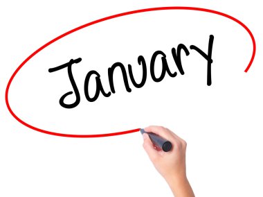 Kadın el Ocak ile siyah kalemi görsel ekranda yazma.