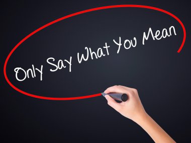 Kadın el yazma sadece Say ne demek tra üzerinde bir marker ile