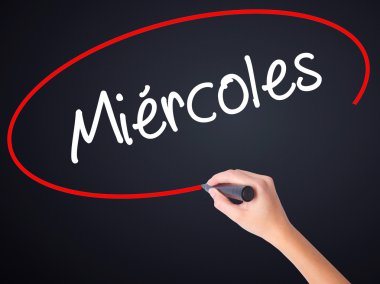 Kadın el yazma Mi? rcoles Çarşamba İspanyolca
