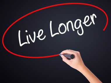 Kadın el yazma Moglich olası bir işaretleyici ov ile Almanca