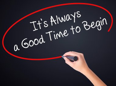 Kadın el yazma o her zaman bir marke ile başlamak için iyi bir zaman mı