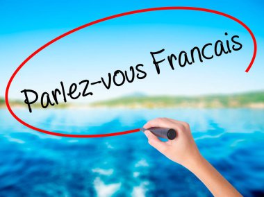 Kadın el yazma Parlez vous francais