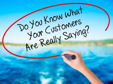 Biliyorsun, müşterilerinizin gerçekte ne yapmak yazma kadın el Sa