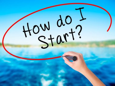 Kadın el yazma nasıl başlatırım? bir marker ile transparen üzerinde