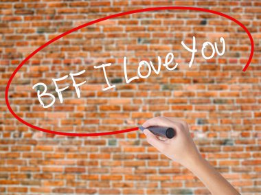 Kadın el BFF yazma görsel sc doğum siyah kalemi ile seniseviyorum