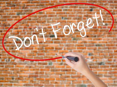 Kadın el yazma unutma! görsel sc doğum ile siyah kalemi