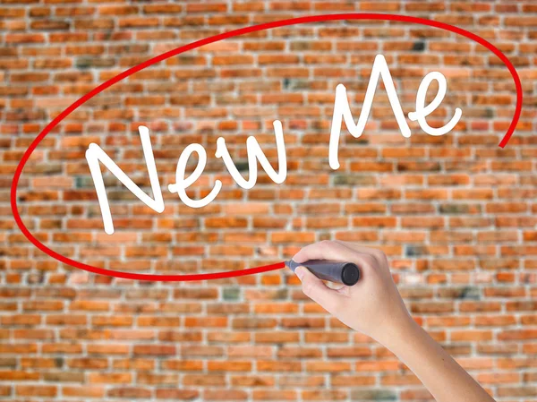 Woman Hand Writing Scope with a marker over transparent board