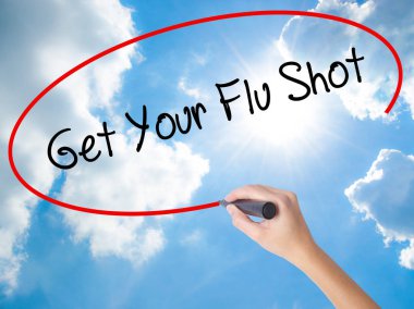 Kadın el yazma Your gribi şansımız var görsel üzerinde siyah kalemi ile