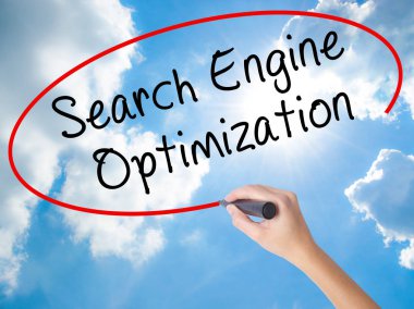 Kadın el yazma arama motoru optimizasyonu ile siyah kalemi 