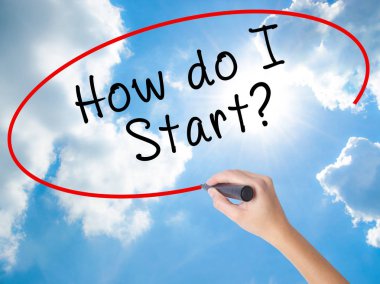 Kadın el yazma nasıl başlatırım? siyah kalemi ile görsel s