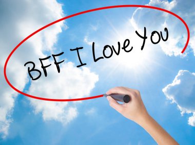 Kadın el BFF yazma görsel sc doğum siyah kalemi ile seniseviyorum