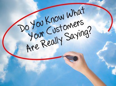 Biliyorsun, müşterilerinizin gerçekte ne yapmak yazma kadın el Sa