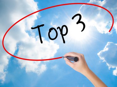 Görsel ekran siyah kalemi ile kadın el yazma ilk 3