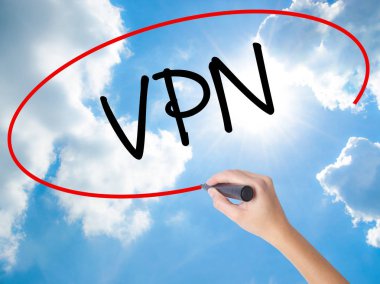 Kadın el yazma Vpn (Virtual Private Network) ile kara leke
