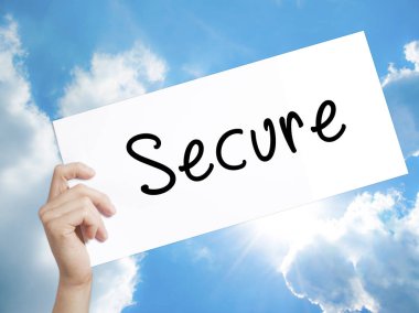 Secure with marker on transparent wipe board clipart