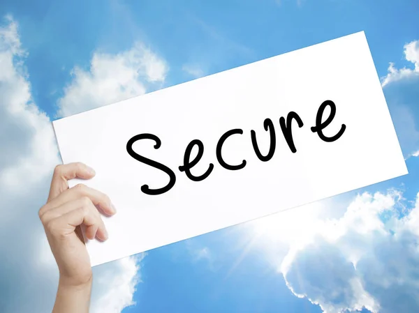 Secure with marker on transparent wipe board — Stock Photo, Image