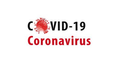 Covid-19 Coronavirus kavramı yazı dizaynı logosu. Dünya Sağlık Örgütü WHO, Coronavirus hastalığına COVID-19 adı verilen yeni bir isim verdi, beyaz arka planda tehlikeli bir virüs.