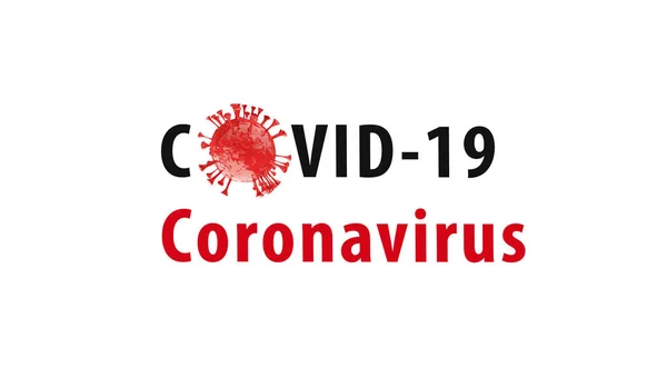 Covid Coronavirus Koncept Inskription Typografi Design Logotyp Världshälsoorganisationen Who Introducerade — Stockfoto