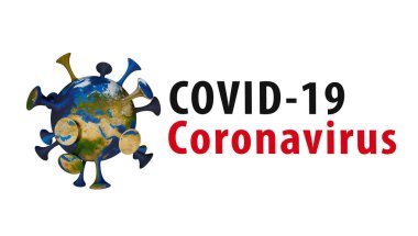 Covid-19 Coronavirus kavramı yazı dizaynı logosu. Dünya Sağlık Örgütü WHO, Coronavirus hastalığına COVID-19 adında tehlikeli bir virüs adı verdi.
