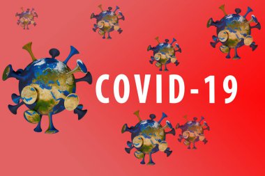Kırmızı arkaplanda COVID 19 yazıyor. Dünya Sağlık Örgütü WHO, COVID-19 adlı Coronavirus hastalığına yeni bir resmi isim verdi