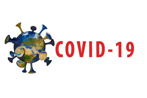 Inscription COVID-19 on white background. World Health Organization WHO introduced new official name for Coronavirus disease named COVID-19