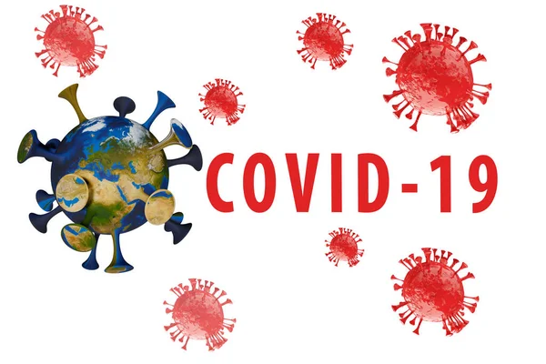 Covid 배경에 Who 코로나 바이러스 질병에 새로운 Covid — 스톡 사진