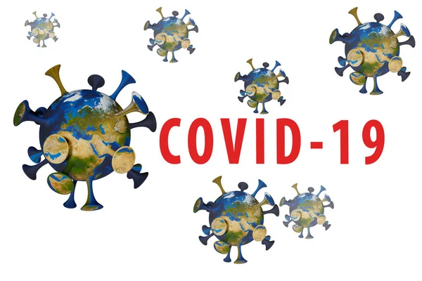 碑文Covid 19白い背景に 世界保健機関 Who Covid 19という名前のコロナウイルス病の新しい正式名称を導入しました — ストック写真