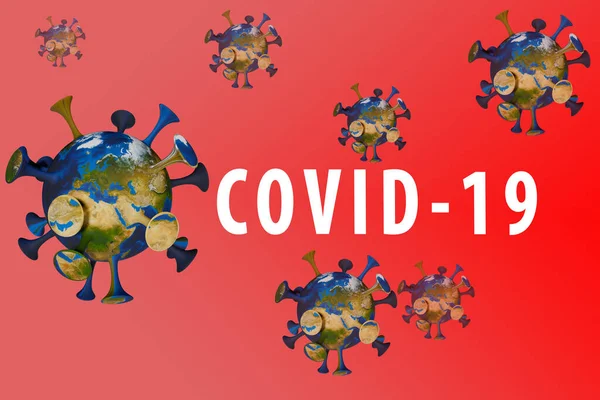 碑文Covid 19赤の背景に 世界保健機関 Who Covid 19という名前のコロナウイルス病の新しい正式名称を導入しました — ストック写真