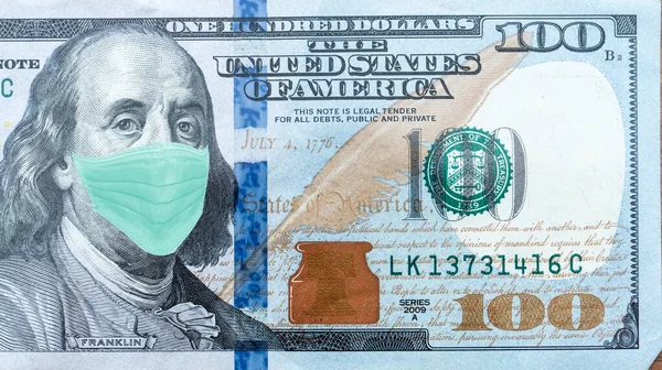 Benjamin Franklin 'in Tıbbi Yüzü Maskeli Yüz Doları.