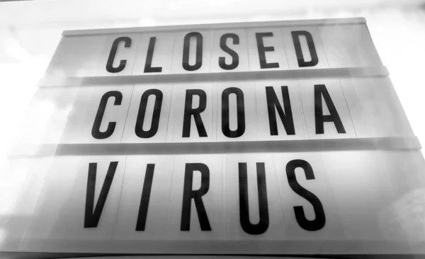Yeni Coronavirus Covid Salgını Nedeniyle Iflas Eden Işletme Veya Mağaza — Stok fotoğraf