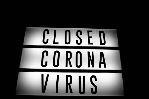 Tienda Empresa Centro Comercial Cerrado Debido Covid Brote Coronavirus Bloqueo — Foto de Stock