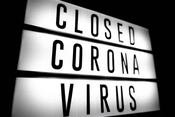 Tienda Empresa Centro Comercial Cerrado Debido Covid Brote Coronavirus Bloqueo — Foto de Stock