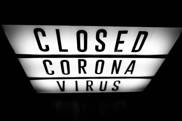Covid 코로나 바이러스 Coronavirus 폐쇄는 일시적으로 코로나 바이러스 뉴스의 신호였다 — 스톡 사진
