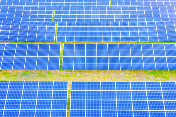 Power Solar Panel Blue Sky Background Alternative Clean Green Energy — стоковое фото