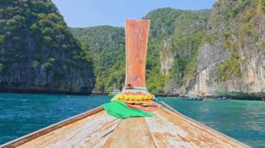 Phi Phi Islands Tay teknede. Tekne gezisi. Tayland