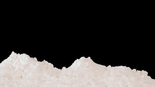 White flour on the dark background — Stock Video