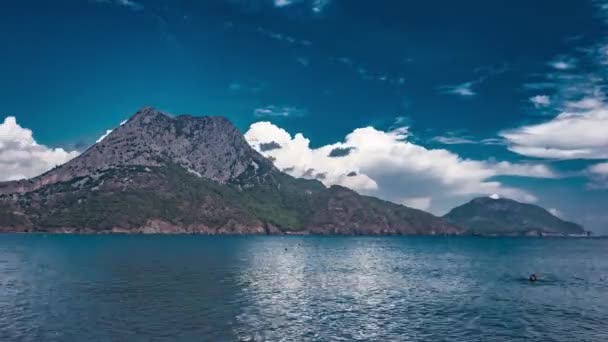 Paisaje marino en Adrasan, Antalya, Turquía. Cronograma — Vídeos de Stock