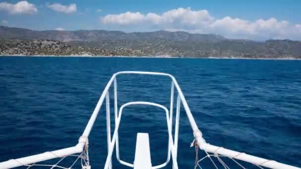 Vue depuis le bateau en Turquie. Temps écoulé — Video