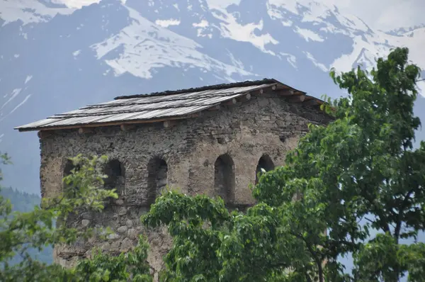 Torre Del Cigno Edificio Residenziale Wgrach Difensivo Caucaso — Foto Stock