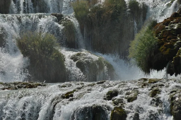 Vízesések Krka Nemzeti Park Horvátország Erő Festői Természet Csodája — Stock Fotó