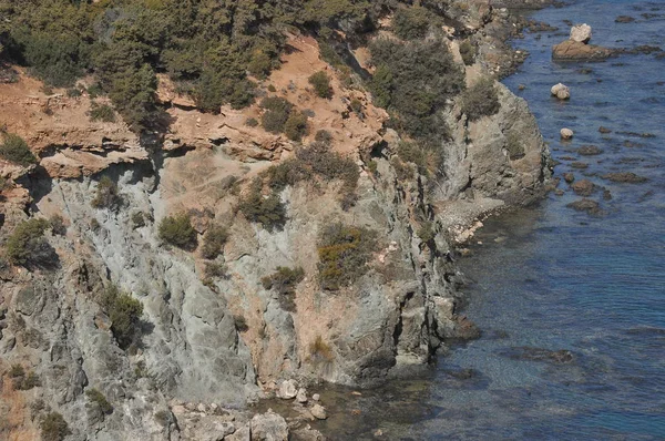 Parku Narodowego Akamas Cypr Widok Góry Błękitną Lagunę Krystalicznie Czystej — Zdjęcie stockowe