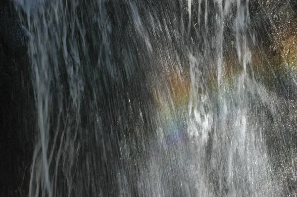 Regenbogen Wasserfall Millomeris Den Bergen Zyperns — Stockfoto