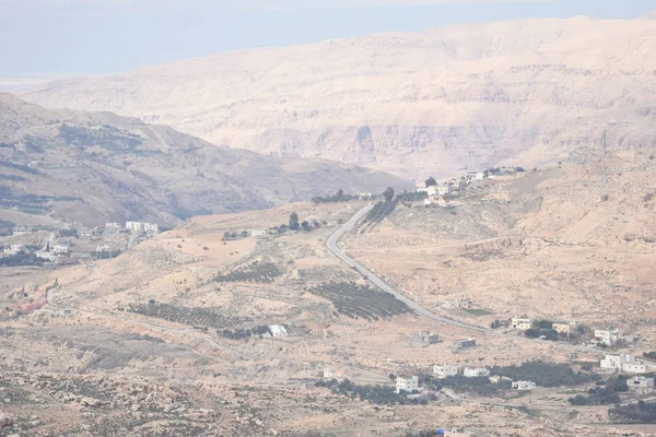 Fortaleza Karak Jordania Las Ruinas Del Castillo Situado Una Ladera — Foto de Stock